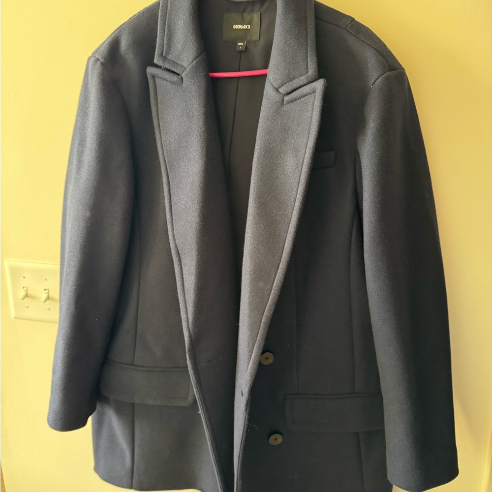 Express Dark Navy Blazer Coat